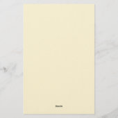 Modern minimalist schlicht einfarbig Cornsilk-Farb Briefpapier (Rückseite)