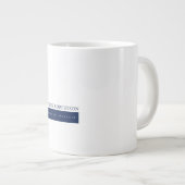Modern minimalist schlicht Jumbo-Tasse (Vorderseite Rechts)