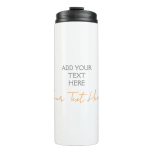 Modern minimalist schlicht personalisiert Text hin Thermosbecher