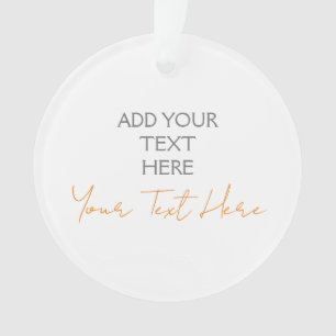 Modern minimalist, schlicht, personalisiert, Text Ornament
