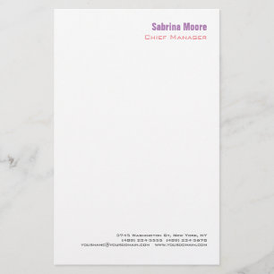 Modern minimalist schlicht professionell briefpapier