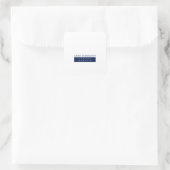 Modern minimalist schlicht quadratischer aufkleber (Tasche)