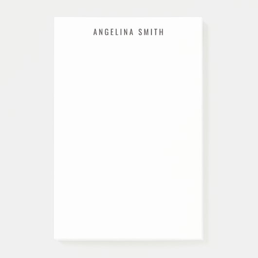 Modern minimalist schlicht Schwarz Weiß Post-it Klebezettel (Vorderseite)