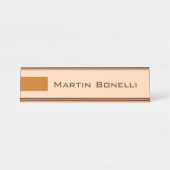 Modern Minimalist Schreibtischnamensplakette (Vorderseite )