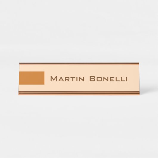 Modern Minimalist Schreibtischnamensplakette (Vorderseite )