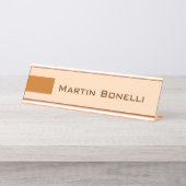 Modern Minimalist Schreibtischnamensplakette (Vorderseite )