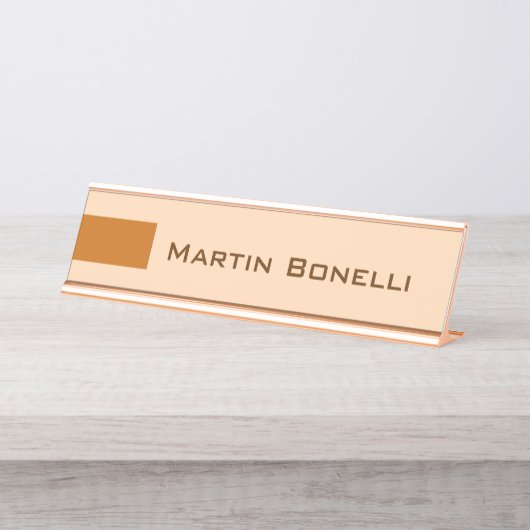Modern Minimalist Schreibtischnamensplakette (Vorderseite )