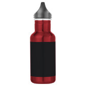 Modern minimalist schwarz & gold farbmonogramm edelstahlflasche (Links)