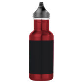 Modern minimalist schwarz & gold farbmonogramm edelstahlflasche (Rechts)
