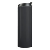 Modern minimalist schwarz & gold farbmonogramm thermosbecher (Nach links gedreht)