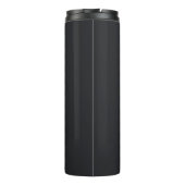 Modern minimalist schwarz & gold farbmonogramm thermosbecher (Rückseite)