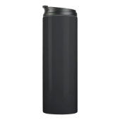 Modern minimalist schwarz & gold farbmonogramm thermosbecher (Nach rechts gedreht)