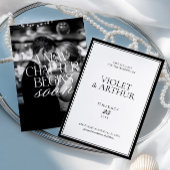 Modern minimalist Schwarz-Weiß-Foto Save The Date