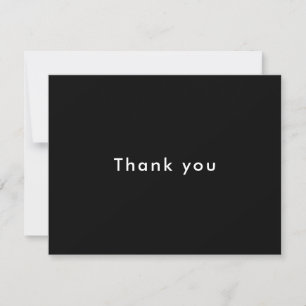 Modern minimalist Schwarz-Weiß-Geschäft Dankeskarte
