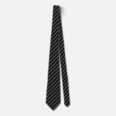 Modern minimalist schwarz-weiß gestreift krawatte (Vorderseite)