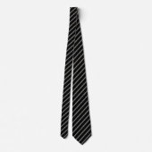 Modern minimalist schwarz-weiß gestreift krawatte (Rückseite)