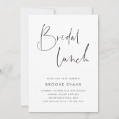 Modern Minimalist Script Bridal Lunch Einladung (Vorderseite)