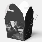 Modern Minimalist Script Custom Photo Wedding  Geschenkschachtel (Geöffnet)