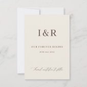 Modern Minimalist Script Photo Wedding Save The Date (Rückseite)