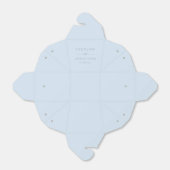 Modern Minimalist Script Soft Blue Custom Wedding Geschenkschachtel (Ungefaltet)