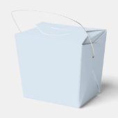 Modern Minimalist Script Soft Blue Custom Wedding Geschenkschachtel (Rückseite)