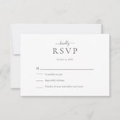 Modern Minimalist Script Wedding RSVP Card Karte (Vorderseite)