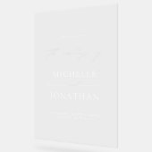 Modern Minimalist Script Wedding Welcome  Acrylschild (Winkel)