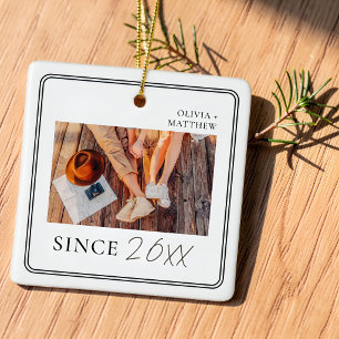 Modern minimalist "Seit" Jahr Geschenk für Paare Keramikornament