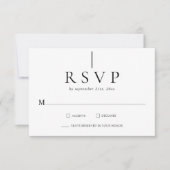 Modern Minimalist Simple Clean Wedding RSVP cards (Vorderseite)