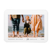 Modern Minimalist Simple Custom Family Magnet (Horizontal)