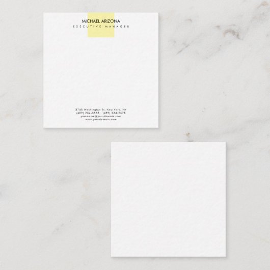 Modern Minimalist Simple Plain Begleitkarte (Vorne/Hinten)