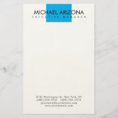 Modern Minimalist Simple Plain Briefpapier (Vorderseite)