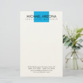 Modern Minimalist Simple Plain Briefpapier (Stehend Vorderseite)