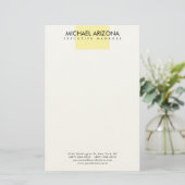 Modern Minimalist Simple Plain Briefpapier (Stehend Vorderseite)