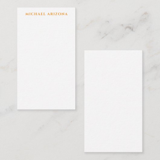 Modern Minimalist Simple Plain Own Name Begleitkarte (Vorne/Hinten)