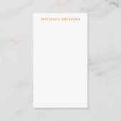 Modern Minimalist Simple Plain Own Name Begleitkarte (Vorderseite)