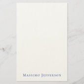 Modern Minimalist Simple Plain Own Name Briefpapier (Vorderseite)