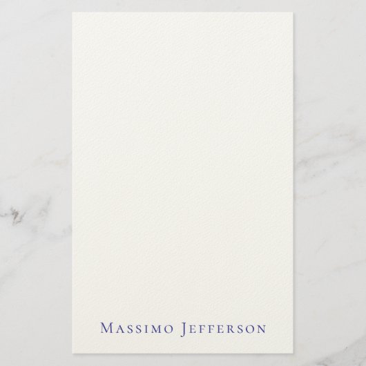 Modern Minimalist Simple Plain Own Name Briefpapier (Vorderseite)