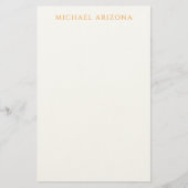 Modern Minimalist Simple Plain Own Name Briefpapier (Vorderseite)