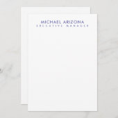 Modern Minimalist Simple Plain Own Name Card (Vorne/Hinten)