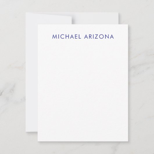 Modern Minimalist Simple Plain Own Name Dankeskarte (Vorderseite)