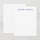 Modern Minimalist Simple Plain Own Name Dankeskarte (Vorne/Hinten)