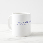 Modern Minimalist Simple Plain Own Name Kaffeetasse (Vorderseite Links)
