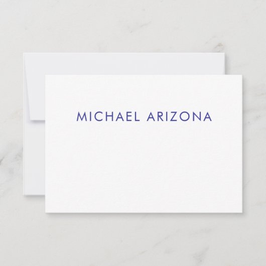 Modern Minimalist Simple Plain Own Name RSVP Karte (Vorderseite)