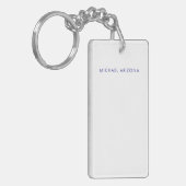 Modern Minimalist Simple Plain Own Name Schlüsselanhänger (Vorderseite links)
