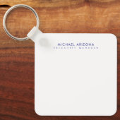 Modern Minimalist Simple Plain Own Name Schlüsselanhänger (Vorderseite)