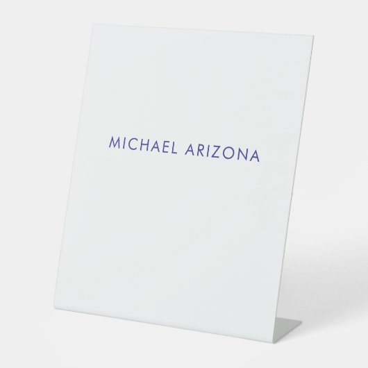 Modern Minimalist Simple Plain Own Name Sockelschild (Vorderseite)
