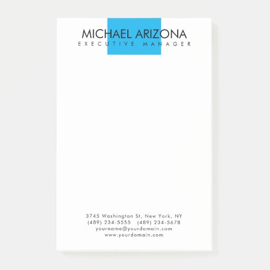 Modern Minimalist Simple Plain Post-it Klebezettel (Vorderseite)