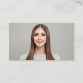 Modern Minimalist Simple Professional Logo Photo Visitenkarte (Rückseite)