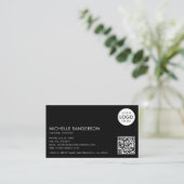 Modern Minimalist Simple Professional QR Code Logo Visitenkarte (Stehend Vorderseite)